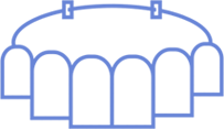 Icono dientes azul aparatología funcional